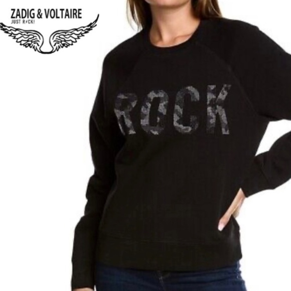 Zadig & Voltaire- ‘Sparkle Rock’ Designer Sweatshirt. SZ: Small NWT